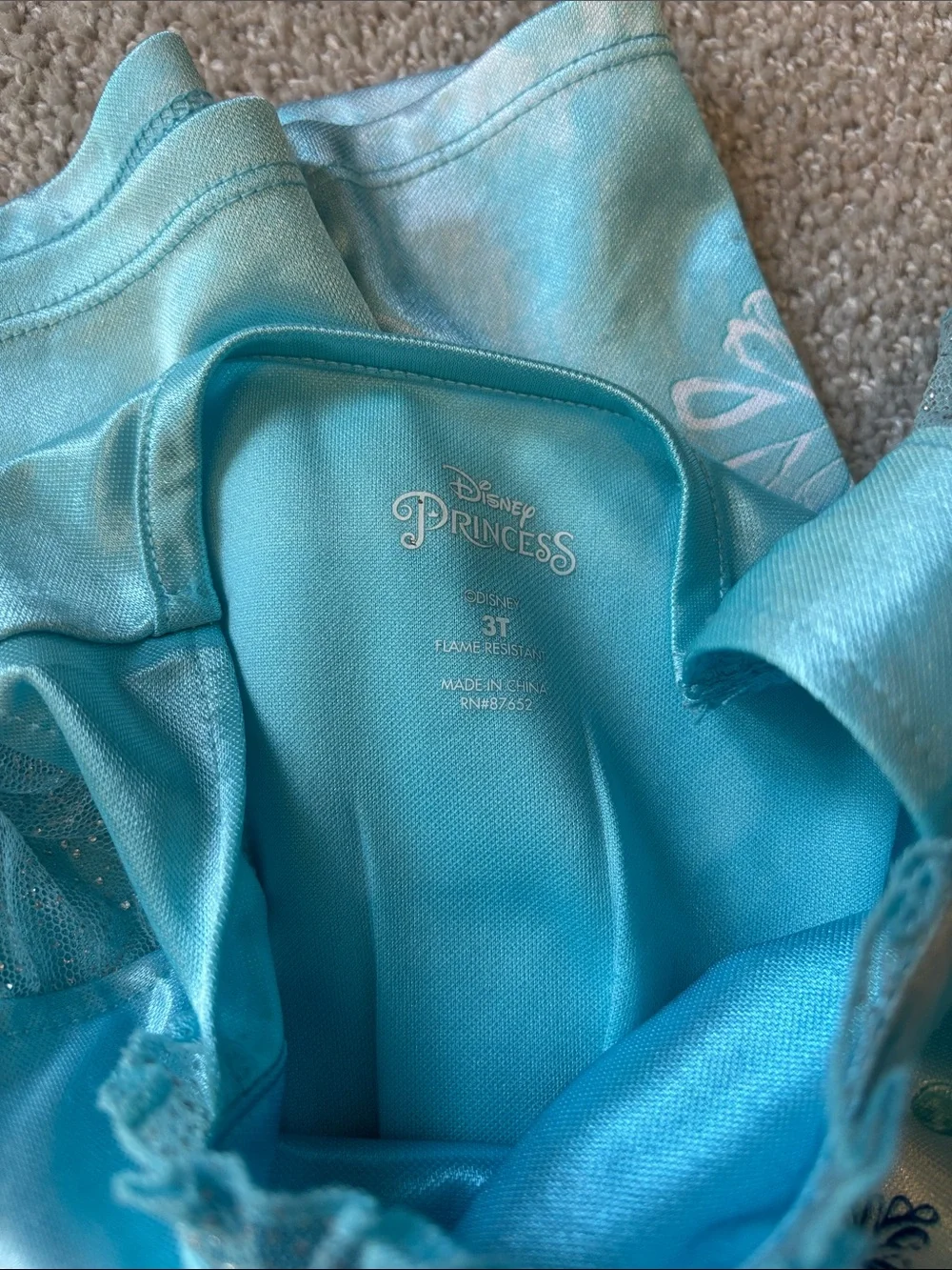 Disney Teal Ariel Tulle Pajama Dress with Pink Trim